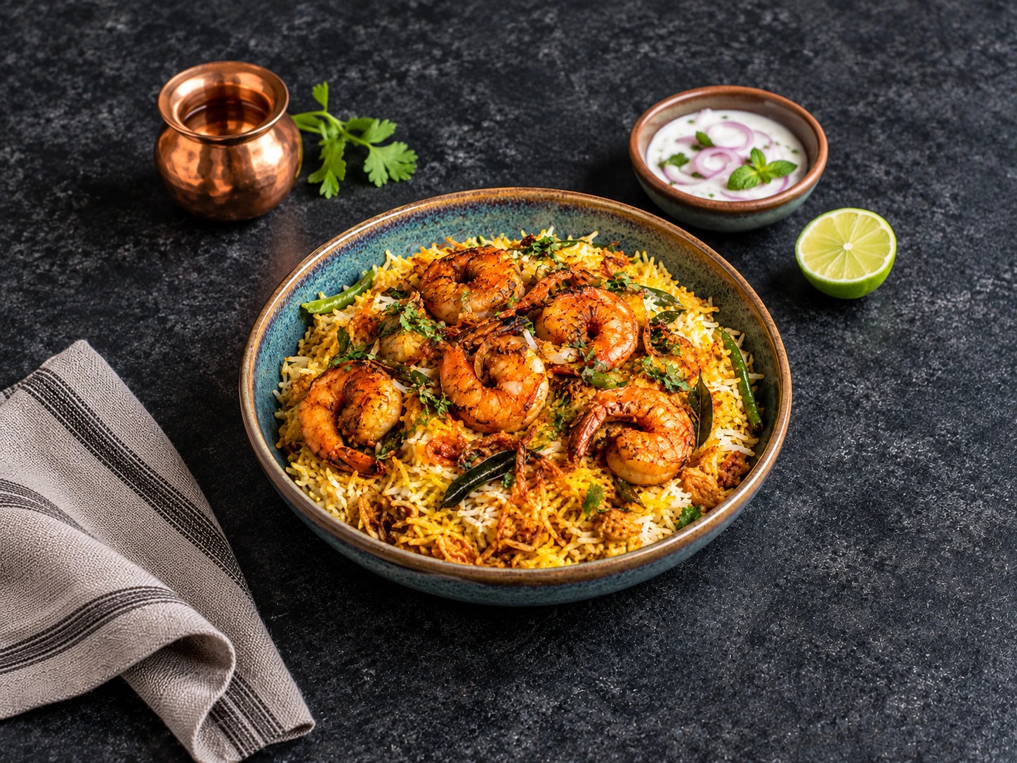 Coastal Shrimp Dum Biryani